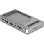 Delock 88199 stacja dokująca Przewodowa USB 3.2 Gen 1 (3.1 Gen 1) Type-C Szary