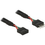 Delock USB 9 pin - USB 9 pin, 0.25m, Czarny (83873)