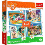 Trefl PUZZLE 4W1 TREFL KOCIA FERAJNA PUD