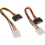 Akasa Molex - SATA, 0.15m, Wielokolorowy (AK-CBPW03-KT02)