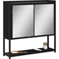 Vidaxl vidaXL Szafka łazienkowa z lustrem, czarna, 60x16x60 cm