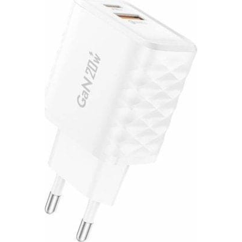 Foneng Ładowarka Foneng Ładowarka sieciowa Foneng EU56 1xUSB-A, 1xUSB-C, 20W (Biała)