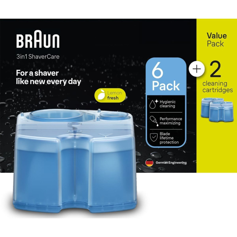 Braun CCR 6+2 Rasierer-Reinigungsstation Nachfüllkartuschen 6+2-Promopack (241595)