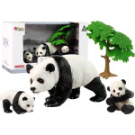 Leantoys Figurka LeanToys Figurka Zwierzęta Zestaw Panda z Małymi