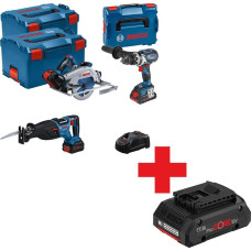 Bosch ZESTAW NARZÄDZI 18V GSB+GKS+GSA 1*4.0AH + 2*5.5AH