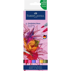 Faber-Castell Pisak akwarelowy Goldfaber Aqua flowers 6szt