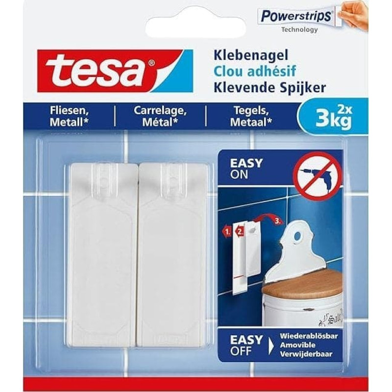 Tesa 1x2 Tesa Adhesive Nail 3kg for Tiles & Metal 77763