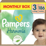 Pampers Harmonie Pieluszki, rozmiar 3, 6-10 kg, 186 szt.