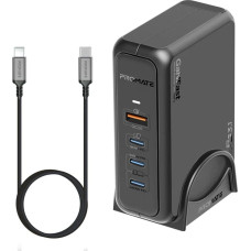 Promate GaNPort-140W GaNFast™ Charging station 140W / USB-C PD 3.1 / QC3.0