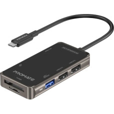 Promate PrimeHub-Lite USB-C Multimedia Hub / 4K HDMI / USB3.0 / SD / PD