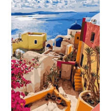 Twoje Hobby Malowanie po numerach - Wyspa Santorini 40x50cm EDUKAMP