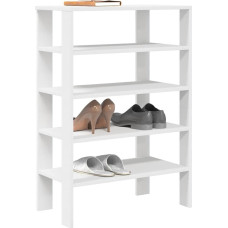 Vidaxl vidaXL Półka na buty, biała, 61x32x87,5 cm, materiał drewnopochodny