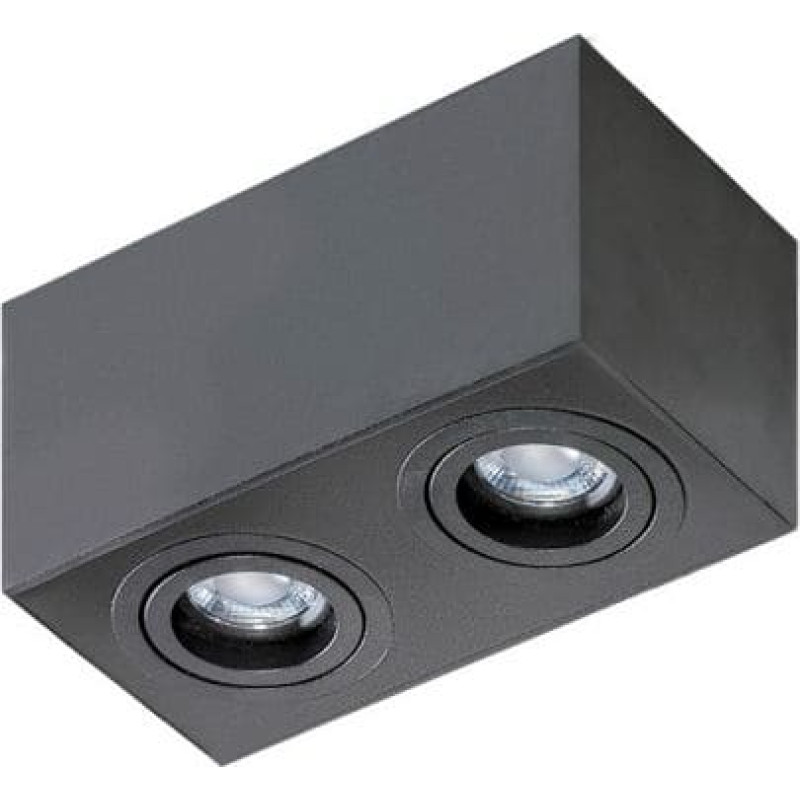 Azzardo Lampa sufitowa Azzardo Oprawa natynkowa półokrągła czarna AZzardo BRANT 2 SQUARE AZ2827