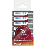 Philips BATERIA PHILIPS AAA LR03 20SZT BATERIE POWER ALKALINE LR03P20T/10>
