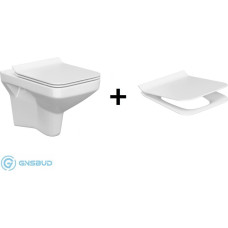 Cersanit E-PACK SET B513 MISKA ZAW COMO NEW CO DESKA SLIM DUR WO ŁW ONE BUTTON