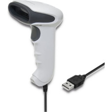 Qoltec 50865 Barcode reader 1D | CCD | USB | White