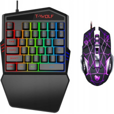 Extralink Klawiatura ExtraLink EXTRALINK GAMING SET TF900 2IN1 LED GAMING WSAD KEYBOARD+MOUSE