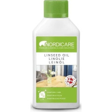 Nordicare Nordicare LINSEED OIL is a vegetable oil for treatment and maintenance of all solid wood. The oil leaves a 100% biological surface and underlines the original natural structure of the wood. Provides the surface with a beautiful, long-lasting an