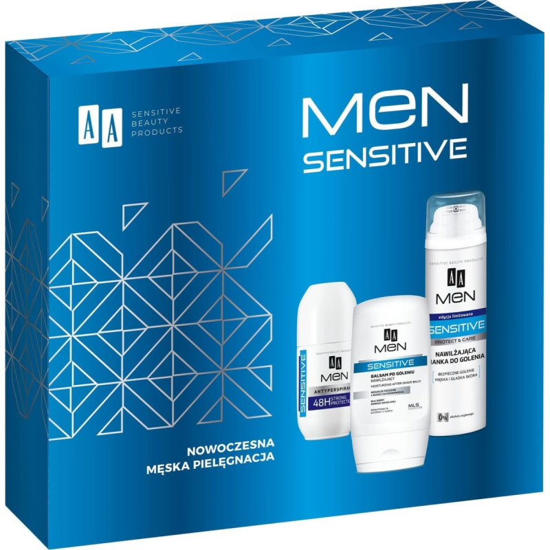 Oceanic AA Zestaw prezentowy Men Sensitive Nowoczesna Męska Pielęgnacja (Żel po goleniu 100 ml+Pianka do golenia 200 ml+Antyperspirant 50 ml)