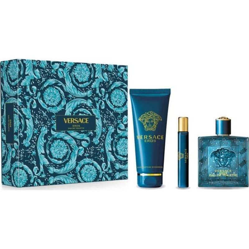 Versace ZESTAW Versace Eros EDT 100ml + EDT 10ml + SG 150ml