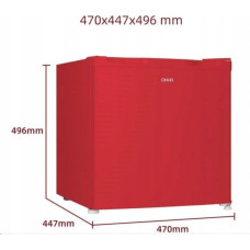 Chiq Lodówka CHiQ CHiQ CSD46D4RE minibar, 46 litrů, 2 přihrádky, 0 °C až +10 °C, 39 dB, červený