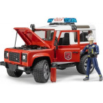 Bruder Professional Series Land Rover Defender Station Wagon fire department vehicle with fireman with fire-extinguisher (02596)