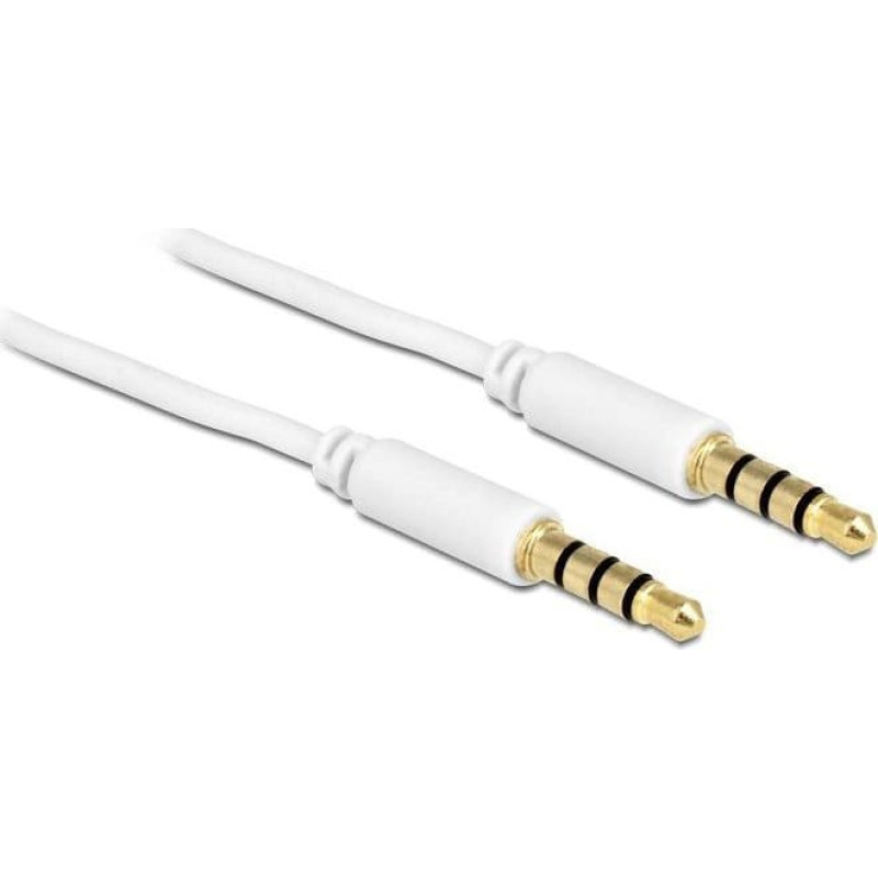 Delock Kabel Delock Jack 3.5mm - Jack 3.5mm 0.5m biały (83439)