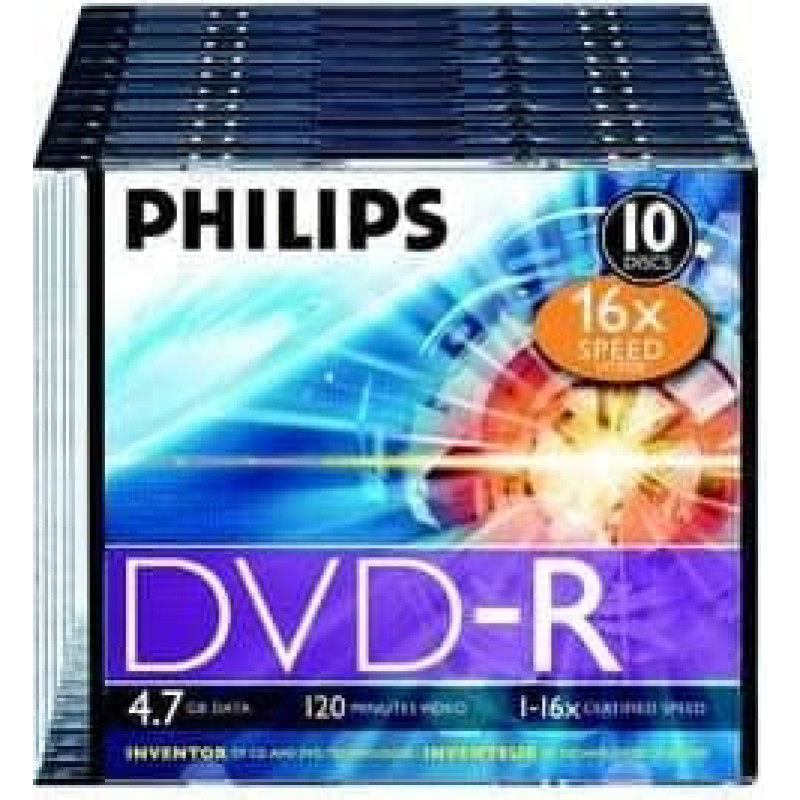 Philips DVD-R 4.7 GB 16x 10 sztuk (JAB-2793756)