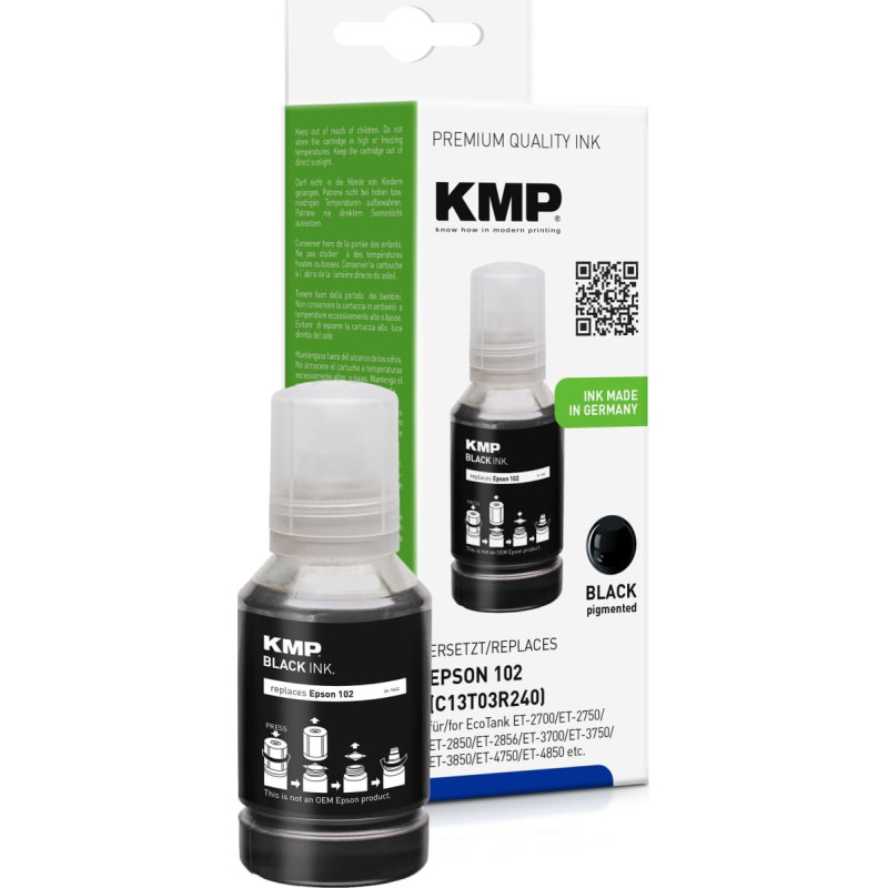 Kmp Printtechnik Ag KMP Tinte EcoTank T03R1  7500 S. black remanufactured