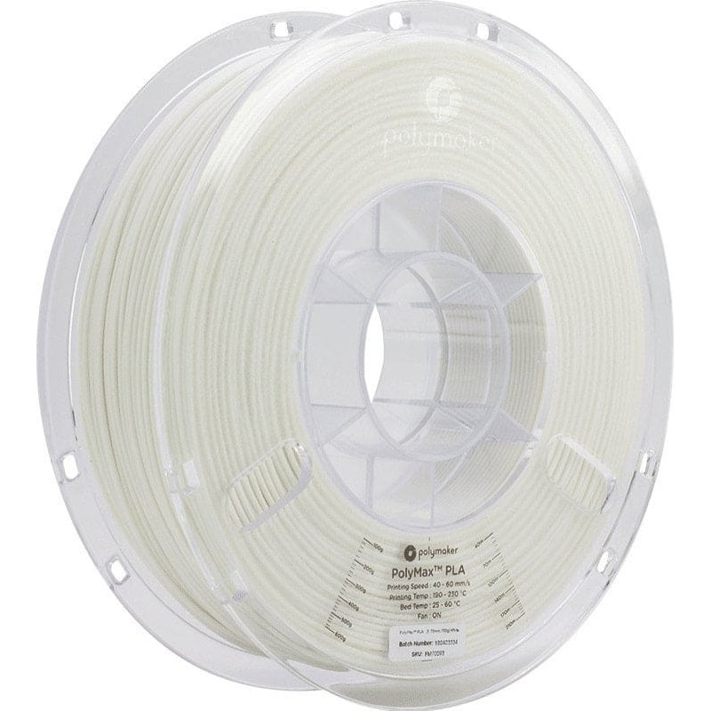 Poly Filament Polymaker PolyMax Tough PLA 1,75mm 0,75kg - White}