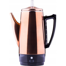 Melitta C3 Basic Percolator 12 cup, Copper color, Stainless Steel, Electric coffee percolator, 1.8 L, Ground coffee, 875 W, Stainless steel