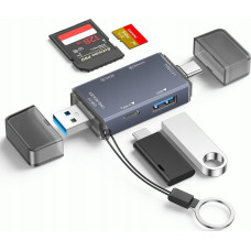 Bounn Czytnik kart pamiÄci USB USB-C 3.0 hub PRO 6w1 SD/MicroSD