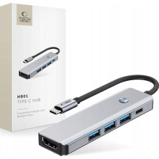 Baseus TECH-PROTECT HB01 HUB ADAPTER 5IN1 TYPE-C + USB3.0 + HDMI 4K 60HZ + PD100W SPACE GREY