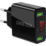 Choetech Ładowarka Choetech C0028 2x USB-A 2.2 A (C0028 BLACK)