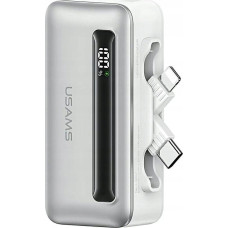 Usams Powerbank USAMS US-CD233 4500mAh USB-C, Lightning 20W PD Fast Charge srebrny/silver