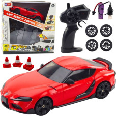 Leantoys Auto Sportowe Do Driftu Wymienne Koła Zdalnie Sterowany RC 4WD Czerwone