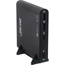 Manhattan InLine® USB Netzteil, GaN Ladegerät, 4-Port, 2x USB-C + 2x USB-A, 120W, schwarz