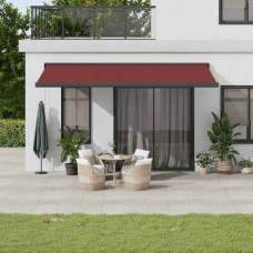 Vidaxl Automatycznie zwijana markiza, burgundowa, 500x300 cm Lumarko! Lumarko!