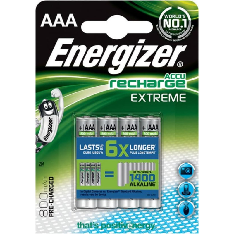 Energizer Akumulator Extreme AAA / R03 800mAh 4 szt.