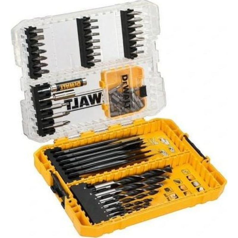 Dewalt Zestaw wierteł Dewalt DEWALT ZESTAW WIERTEŁ DO DREWNA I BITÓW 57cz. DT70768-QZ