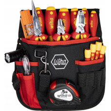 Wiha Wiha tool set electrician, mixed, tool set (red/yellow, 18 pieces, with belt pouch)