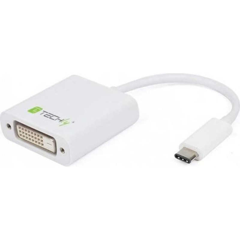 Techly Adapter USB Techly USB-C - DVI Biały  (020386)