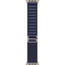 Apple 49mm Navy Alpine Loop - Large - Natural Titanium Finish