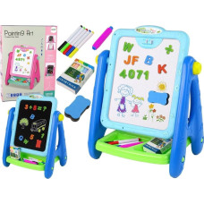 Leantoys Tablica Edukacyjna 2 w 1 Niebieska Kredy Pisaki LEAN Toys