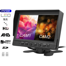 Nvox Alkomat Nvox Monitor samochodowy lcd 7cali ahd 4pin z funkcją rejestratora 12v 24v