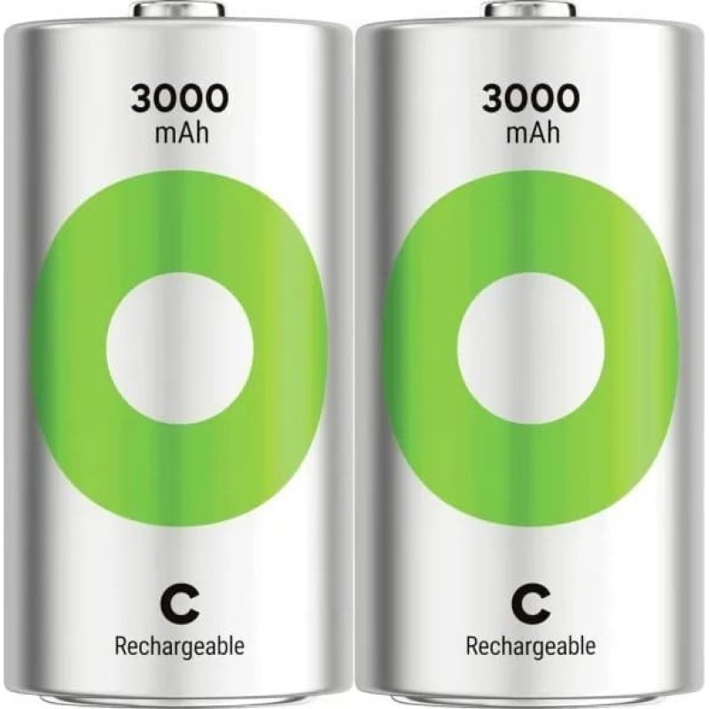GP 1x2 GP ReCyko NiMH Accus C Baby 3000mAH, ready to use