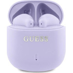 Guess Słuchawki Guess Guess Bluetooth headphones GUTWSJ14ESGU TWS + docking station purple/purple Printed Classic Logo