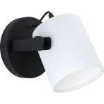 Eglo Kinkiet EGLO EGLO HORNWOOD 1 wall light, Surfaced, 1 bulb(s), E27, IP20, Black, White