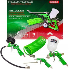 Rockforce Pistolet do malowania z górnym zbiornikiem 600ml + akcesoria - 5el.