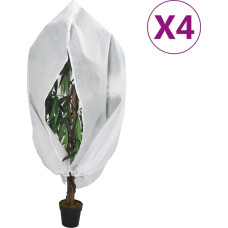 Vidaxl vidaXL Kaptury ochronne na rośliny, suwak, 4 szt., 70 g/m, 1x1,55 m